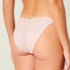 Slip de bikini cu paiete, croșetat, cu legături laterale