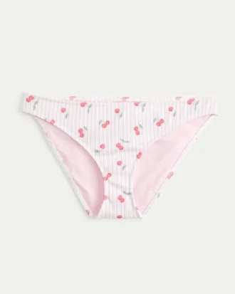 Slip de bikini cu talie joasă și nervuri
