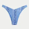 Slip de bikini cu talie înaltă și dungi