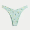 Slip de bikini cu talie înaltă și nervuri