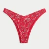 Slip de bikini cu talie înaltă și nervuri