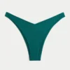 Slip de bikini cu talie înaltă și nervuri