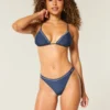 Slip de bikini îndrăzneț cu bretele duble și mărgele