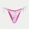 Slip de bikini îndrăzneț, cu detaliu croșetat și legături laterale