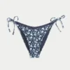 Slip de bikini îndrăzneț, cu detaliu croșetat și legături laterale