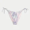 Slip de bikini îndrăzneț, cu detaliu croșetat și legături laterale