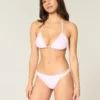 Slip de bikini îndrăzneț cu două bretele și bordură în stil croșetat