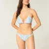 Slip de bikini îndrăzneț cu două bretele și bordură în stil croșetat