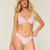 Slip de bikini strălucitor, cu tăietură înaltă
