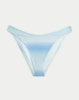 Slip de bikini strălucitor, cu tăietură înaltă