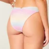 Slip de bikini strălucitor, cu tăietură înaltă