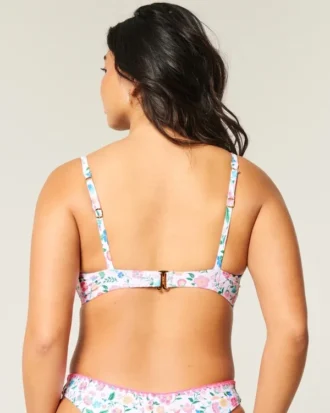 Sutien bikini cu balene și decolteu adânc