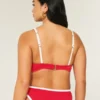 Sutien bikini cu sârmă, cu nervuri și vârf înalt