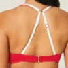 Sutien bikini cu sârmă, cu nervuri și vârf înalt