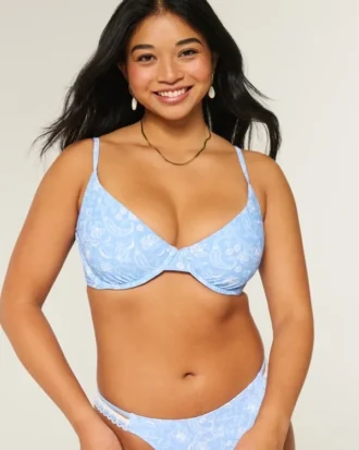 Sutien bikini cu sârmă și decolteu adânc