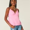 Top babydoll brodat strălucitor Top babydoll brodat strălucitor