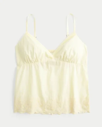 Top babydoll brodat strălucitor