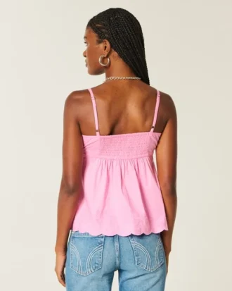 Top babydoll brodat strălucitor