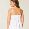 Top babydoll brodat strălucitor Top babydoll brodat strălucitor