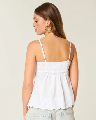 Top babydoll brodat strălucitor