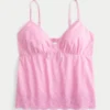 Top babydoll brodat strălucitor Top babydoll brodat strălucitor