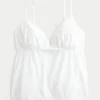 Top babydoll brodat strălucitor Top babydoll brodat strălucitor