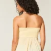 Top babydoll croșetat, fără bretele, ușor de purtat Top babydoll croșetat, fără bretele, ușor de purtat