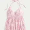 Top babydoll cu bretele țesut Top babydoll cu bretele țesut