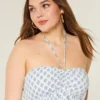 Top babydoll cu bretele și volane Top babydoll cu bretele și volane