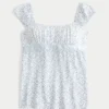 Top babydoll din satin cu fundă Top babydoll din satin cu fundă