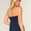 Top babydoll fără bretele, strâns în talie Top babydoll fără bretele, strâns în talie