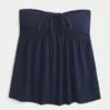 Top babydoll fără bretele, strâns în talie Top babydoll fără bretele, strâns în talie