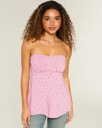 Top babydoll fără bretele, ușor de purtat Top babydoll fără bretele, ușor de purtat