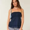 Top babydoll fără bretele, ușor de purtat Top babydoll fără bretele, ușor de purtat