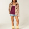 Top babydoll Henley cu legături în spate Top babydoll Henley cu legături în spate