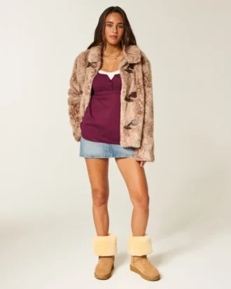 Top babydoll Henley cu legături în spate
