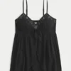 Top babydoll strâmt, cu strălucire șifonată Top babydoll strâmt, cu strălucire șifonată