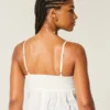 Top babydoll ușor brodat și strălucitor Top babydoll ușor brodat și strălucitor