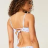 Top bikini cu decolteu rotund și nervuri Top bikini cu decolteu rotund și nervuri