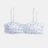 Top bikini cu decolteu rotund și nervuri Top bikini cu decolteu rotund și nervuri