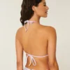 Top bikini triunghiular cu bordură în stil croșetat Top bikini triunghiular cu bordură în stil croșetat