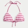 Top bikini triunghiular reversibil