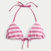 Top bikini triunghiular reversibil
