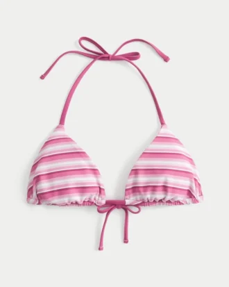 Top bikini triunghiular reversibil
