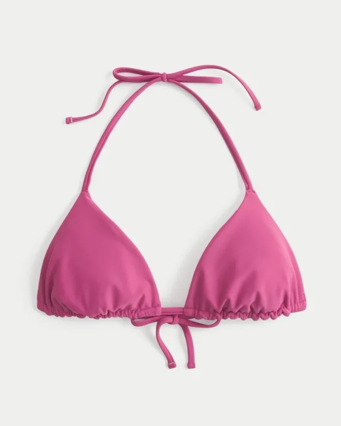 Top bikini triunghiular reversibil