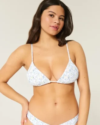 Top bikini triunghiular smocuit