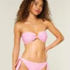 Top de bikini bandeau cu inel O Top de bikini bandeau cu inel O