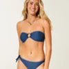 Top de bikini bandeau cu inel O Top de bikini bandeau cu inel O