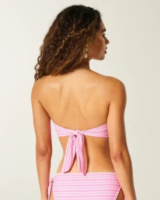 Top de bikini bandeau cu inel O