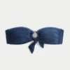 Top de bikini bandeau cu inel O Top de bikini bandeau cu inel O